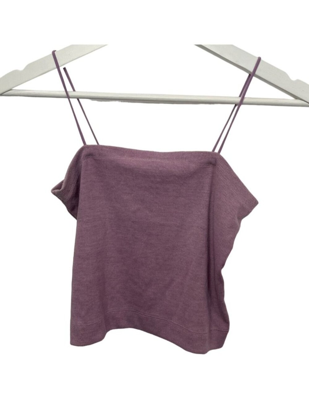 American Eagle Ribbed Crop Tank Purple Womens Small